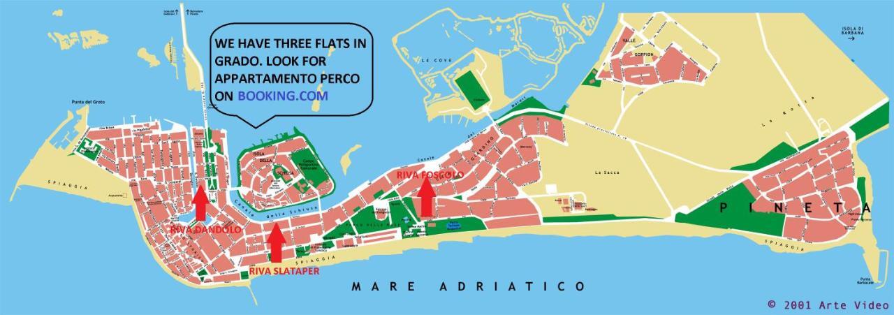Appartamento Perco Riva Slataper Grado Luaran gambar